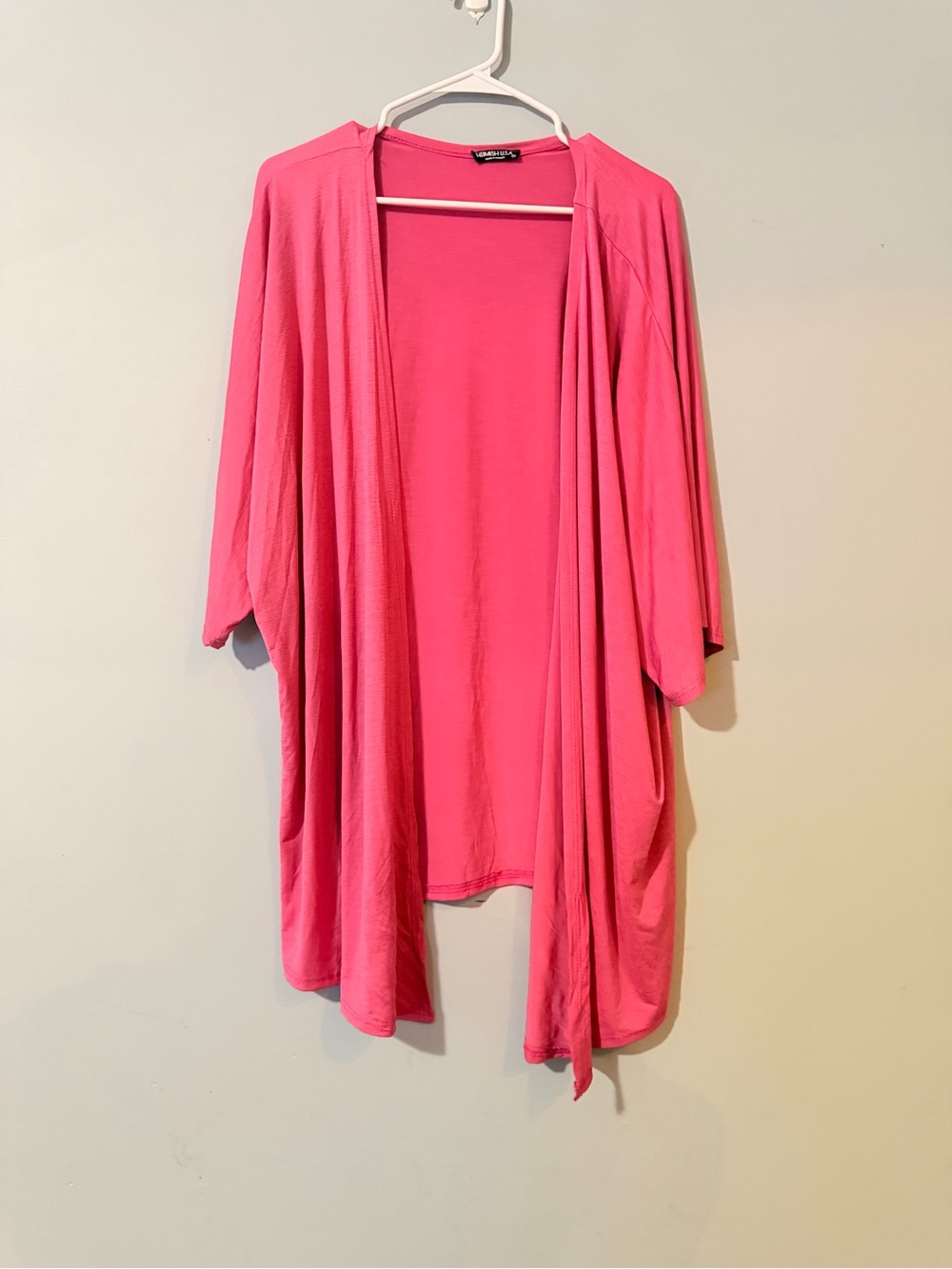 Heimish USA Women's Open Front Pink Lounge Kimono